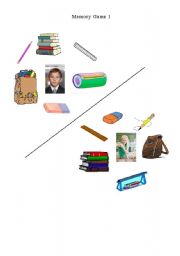 English Worksheet: Memory game : his or her ... ?