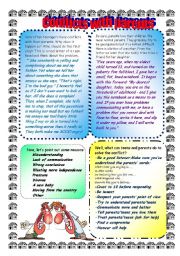 English Worksheet: CONFLICT WITH PARENTS. 