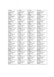 English Worksheet: English Tickets