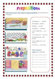 English Worksheet: Prepositions