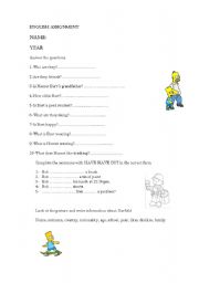 English worksheet: present simple-present continuous