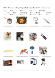 English Worksheet: Cooking Vocabulary