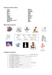 English Worksheet: Jobs