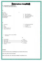 English worksheet: Everyday English