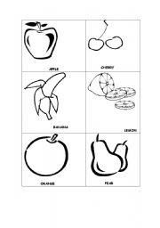 English Worksheet: Cartas de fruta
