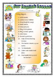 English Worksheet: Our English Lesson