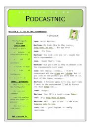 English Worksheet: Visiting the Supermarket
