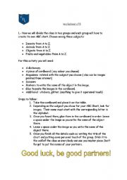 English Worksheet: group work