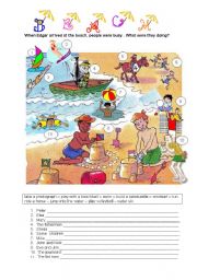 English Worksheet: AT THE BEACH