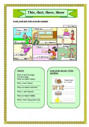 English Worksheet: Demonstratives