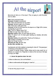 English Worksheet: At the airport