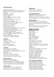 English Worksheet: useful expressions
