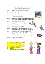 English worksheet: Where are you going on holiday?