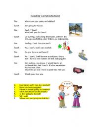 English Worksheet: Where are you going on holiday?