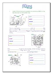 English Worksheet: Nouns