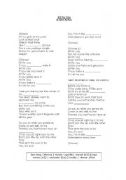 English worksheet: Song 