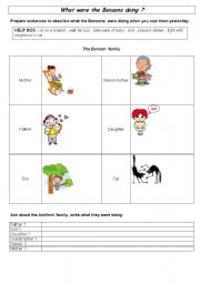English worksheet: the bensons and the ashfords