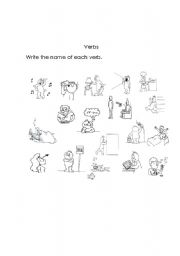 English worksheet: Verbs