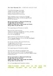 English Worksheet: Put your records on