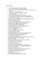 English Worksheet: MIXED TENSES