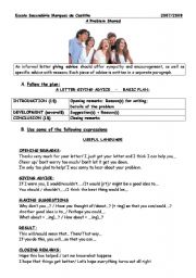 English Worksheet: A problem shared