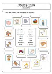 English Worksheet: On the Farm (3/3) Exercises 