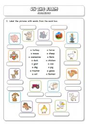 English Worksheet: On the Farm (3/3) Exercises 