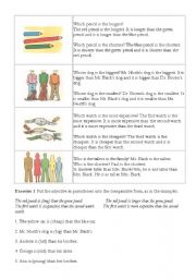 English Worksheet: comparatives