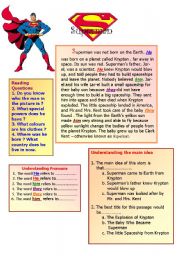 Superhero song - ESL worksheet by emorel14