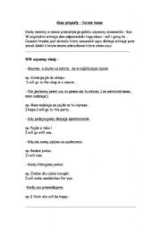 English Worksheet: Polish- English grammar guide - Will or Going to