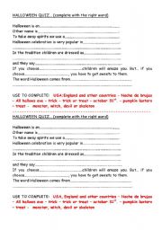 English worksheet: HALLOWEEN