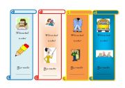 English Worksheet: Bookmarks