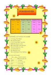 English Worksheet: Possessives