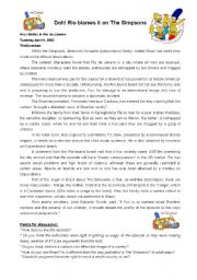 English Worksheet: The Simpsons In Brazil