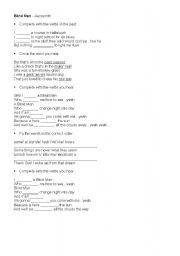 English Worksheet: BLIND MAN- AEROSMITH