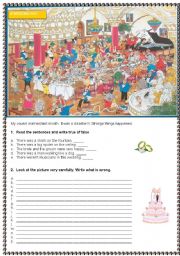 English Worksheet: A wedding day 