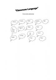 English worksheet: Classroom Language 