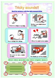 English Worksheet: practice your pronounciation part 1