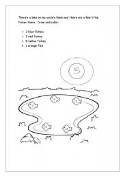 English worksheet: Little fishes!