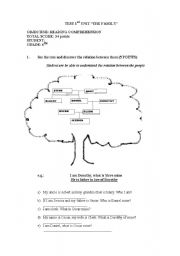 English worksheet: THE FAMILY TEST