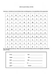 English Worksheet: Singular and Plural Nouns (Irregular Nouns)