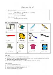 English Worksheet: Lets go shopping.