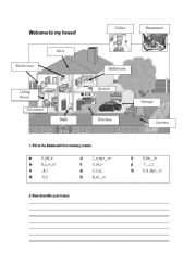 English Worksheet: Welcome to my house