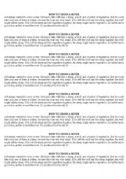 English Worksheet: how to cross a river?