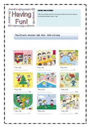 English Worksheet: Having Fun! Leisure time activities (2/2)