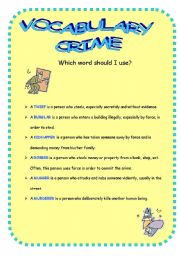 Vocabulary Crime