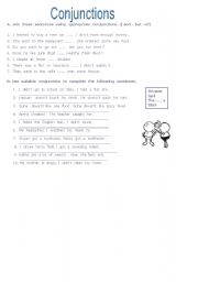 English Worksheet: conjunction