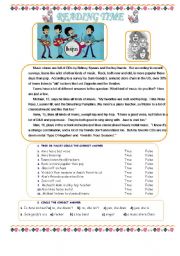 English Worksheet: READING TIME