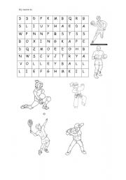 English worksheet: sports