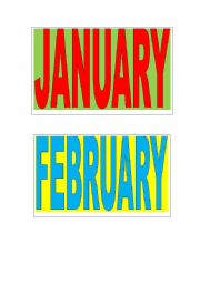 English Worksheet: months